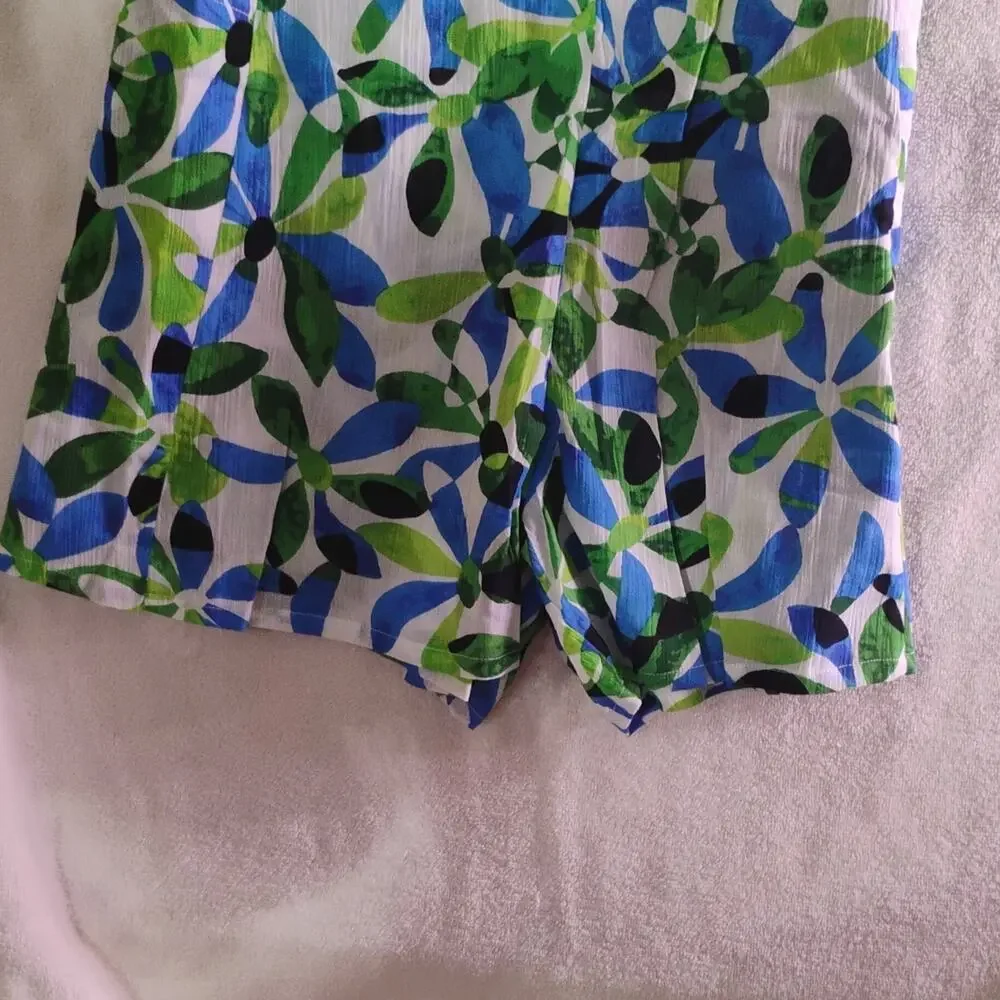 Sanctuary Swim Floral & Nature 1Piece Cover Up Jumper NWT Adjustable Strap M